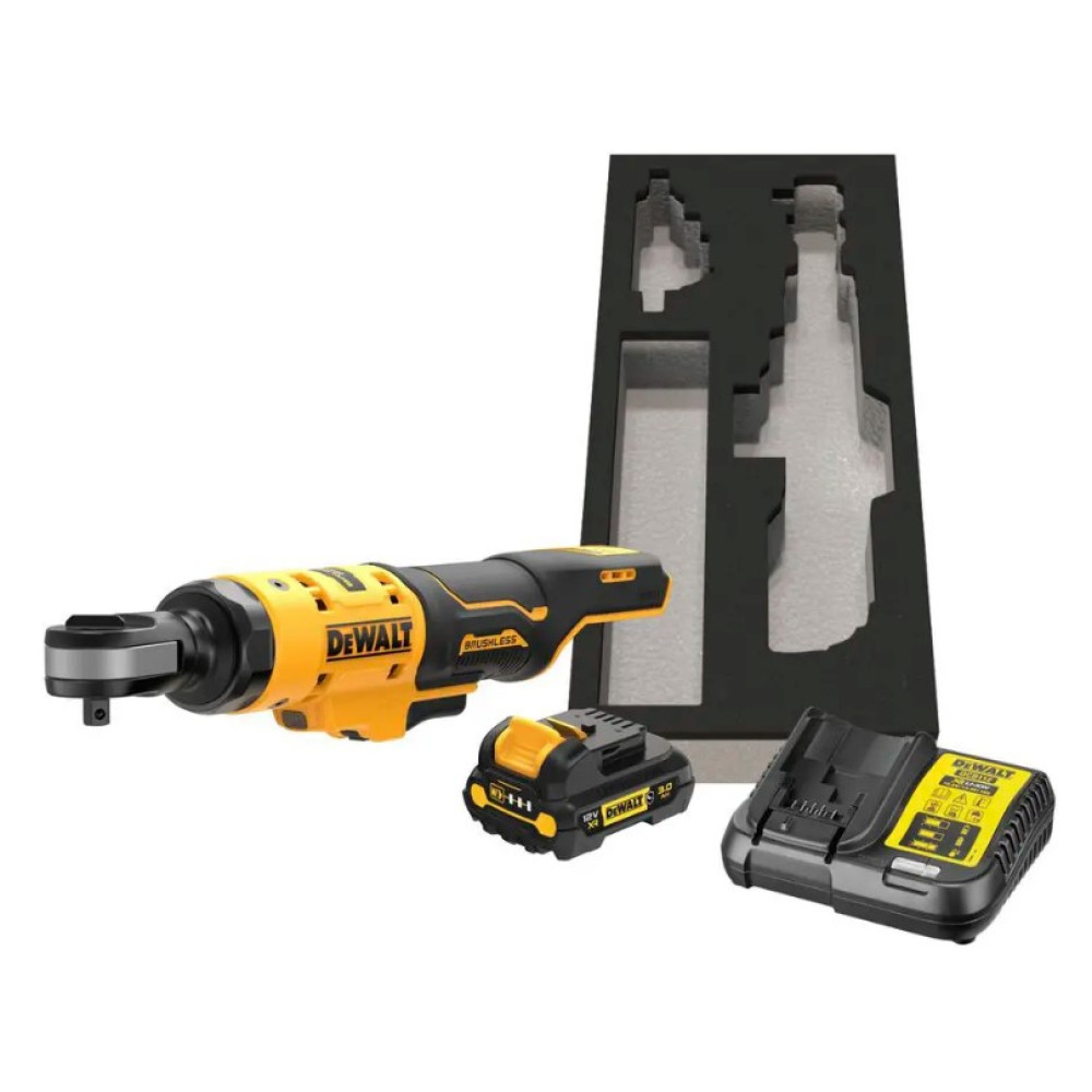 Гайковерт угловой - ключ-храповик аккумуляторный DeWalt с АКБ и ЗУ DCF503L1G