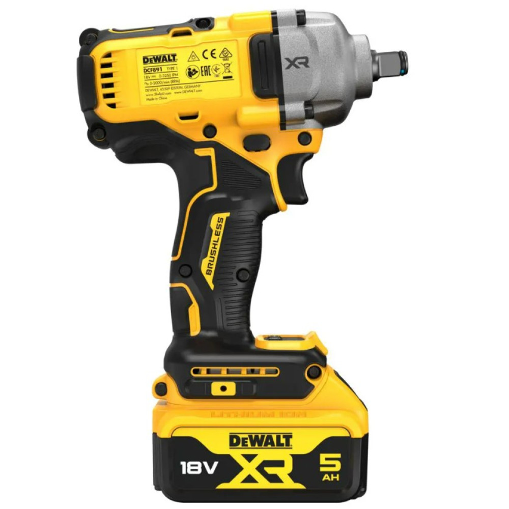 Гайковерт ударный аккумуляторный DeWalt с АКБ и ЗУ DCF891P2T