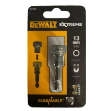 Головка торцевая ударная DeWalt EXTREME Impact шестигранная магнитная для удаления металлической стружки 1/4" 13 мм (DT7467)