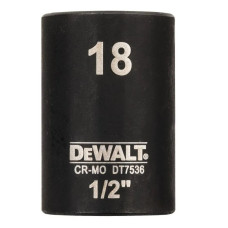 Головка торцевая ударная DeWalt IMPACT короткая шестигранная 1/2" 18 мм (DT7536)