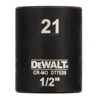 Головка торцевая ударная DeWalt IMPACT короткая шестигранная 1/2" 21 мм (DT7539)