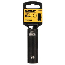 Головка торцевая ударная DeWalt IMPACT длинная шестигранная 1/2" 16 мм (DT7550)