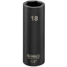 Головка торцевая ударная DeWalt IMPACT длинная шестигранная 1/2" 18 мм (DT7552)