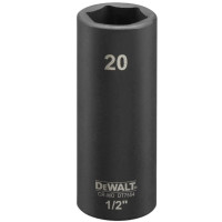 Головка торцева ударна DeWalt IMPACT довга шестигранна 1/2" 20 мм (DT7554)
