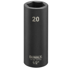 Головка торцевая ударная DeWalt IMPACT длинная шестигранная 1/2" 20 мм (DT7554)