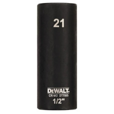 Головка торцевая ударная DeWalt IMPACT длинная шестигранная 1/2" 21 мм (DT7555)