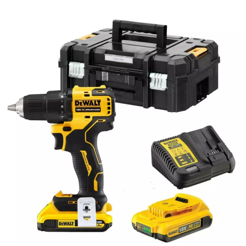 Дриль-шурупокрут акумуляторний безщітковий DeWalt з АКБ та ЗП DCD708D2T