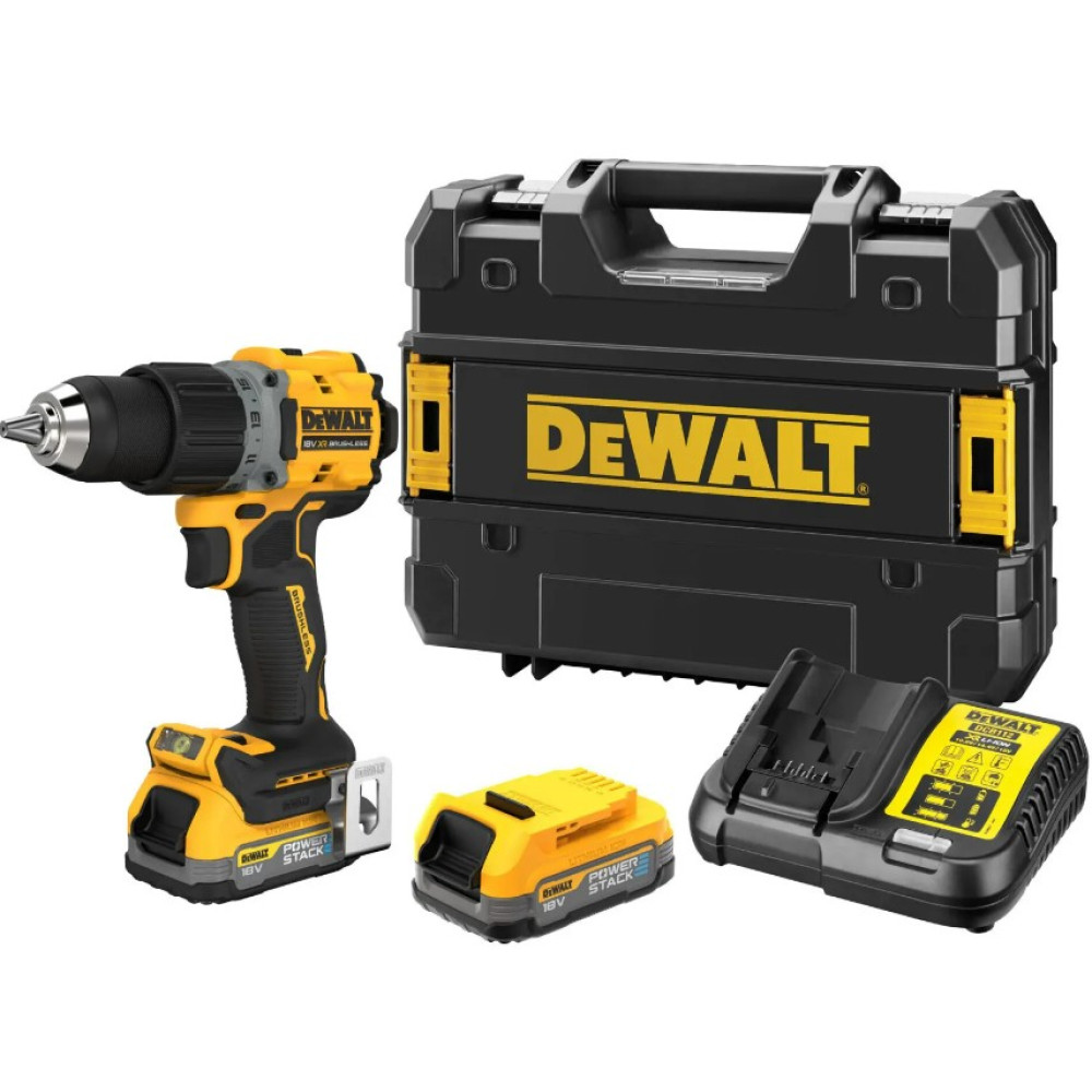 Дриль-шурупокрут акумуляторний безщітковий DeWalt з АКБ та ЗП DCD800E2T