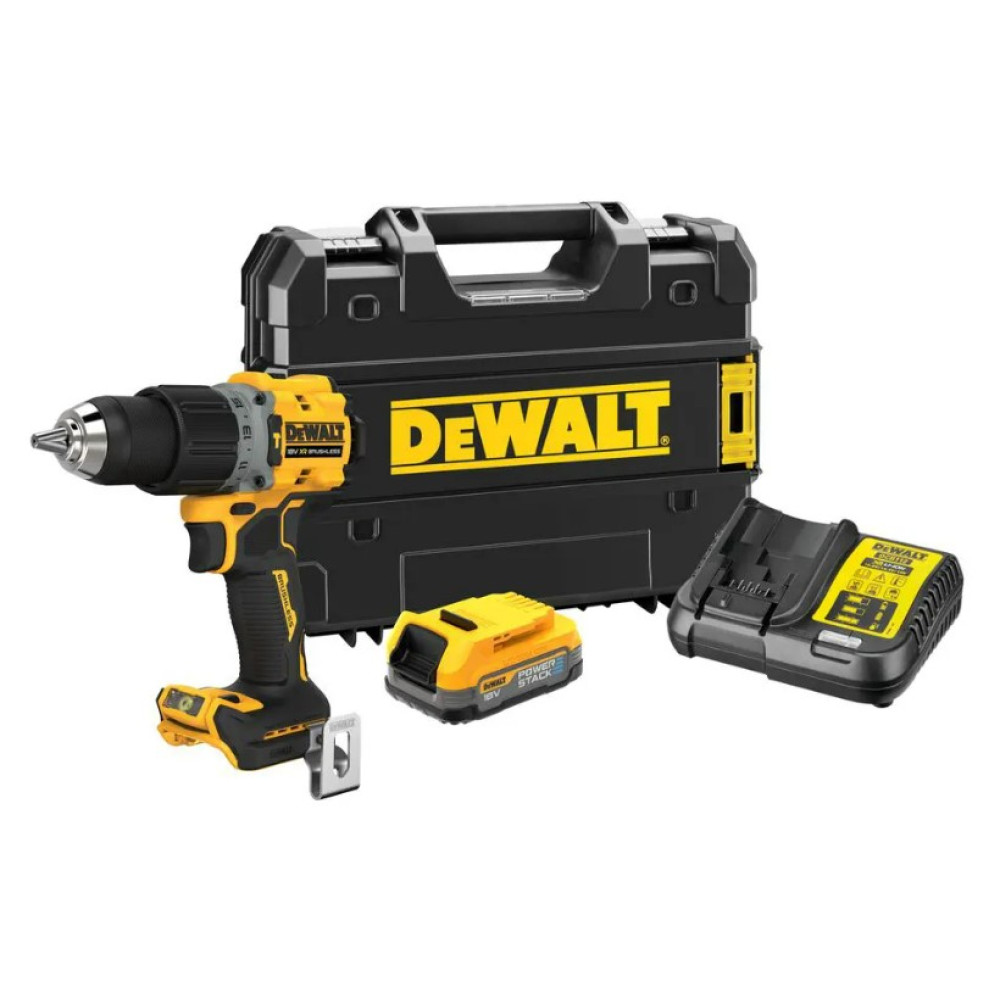 Дрель-шуруповерт аккумуляторная бесщеточная ударная DeWalt с АКБ и ЗУ DCD805E1T