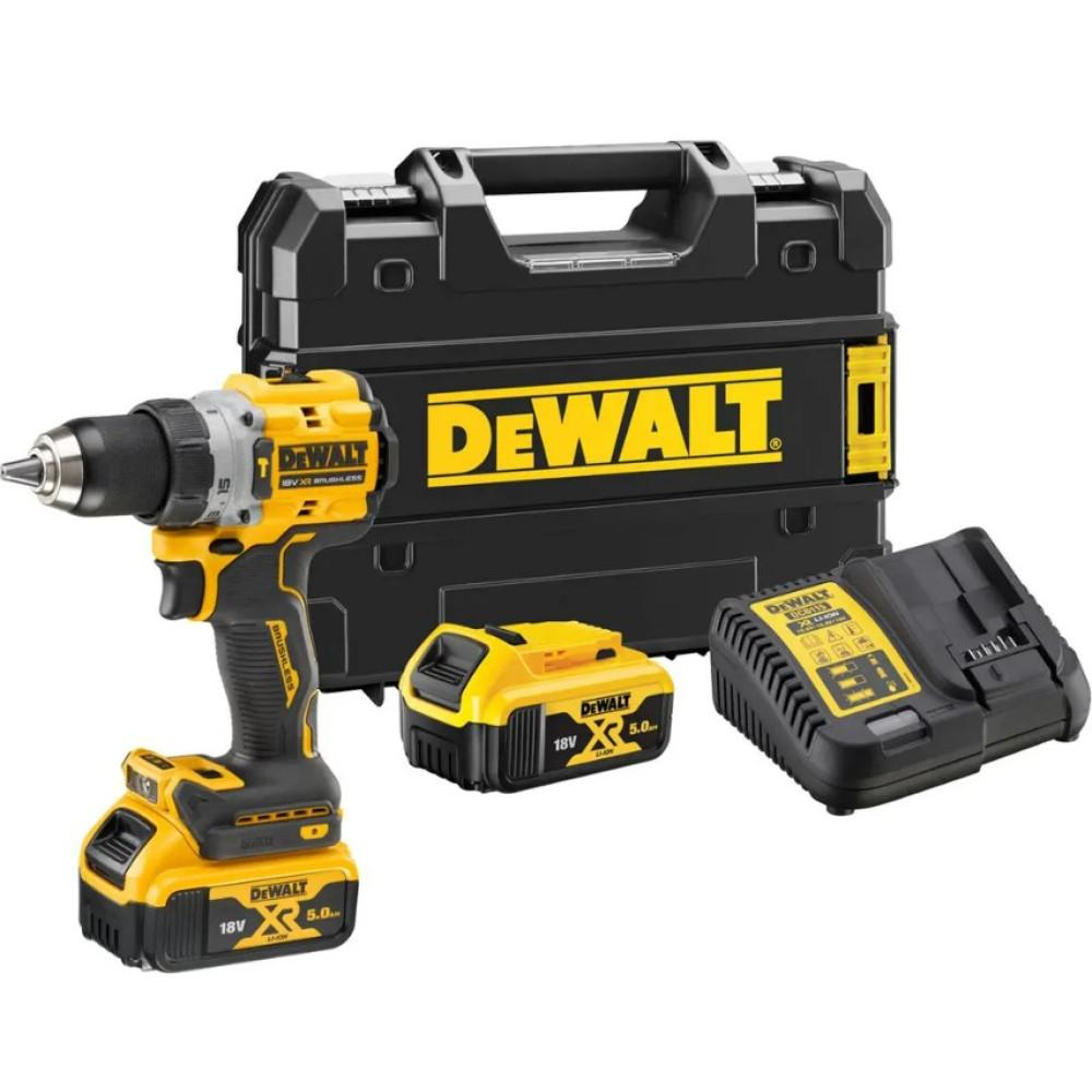 Дриль-шурупокрут акумуляторний безщітковий ударний DeWalt з АКБ та ЗП DCD805P2T