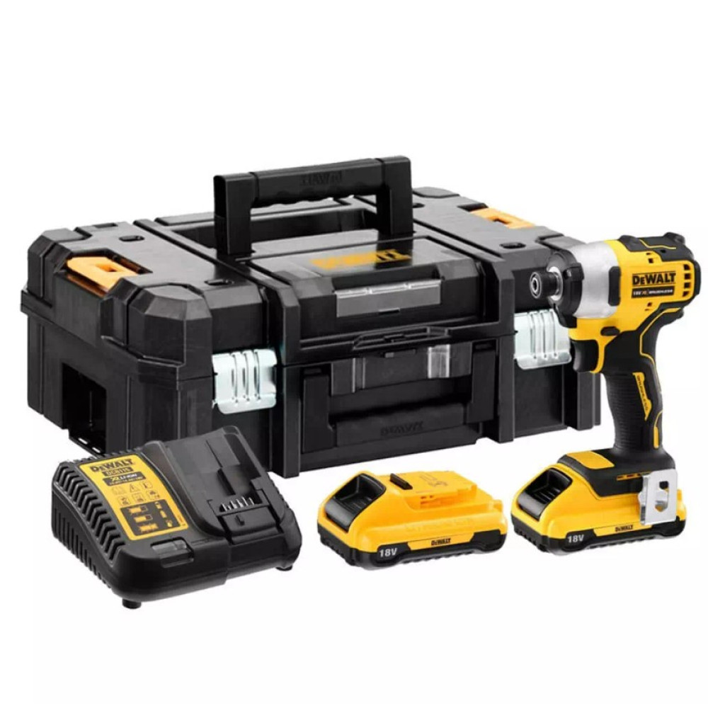 Шурупокрут акумуляторний ударний безщітковий DeWalt з АКБ та ЗП DCF809D2T