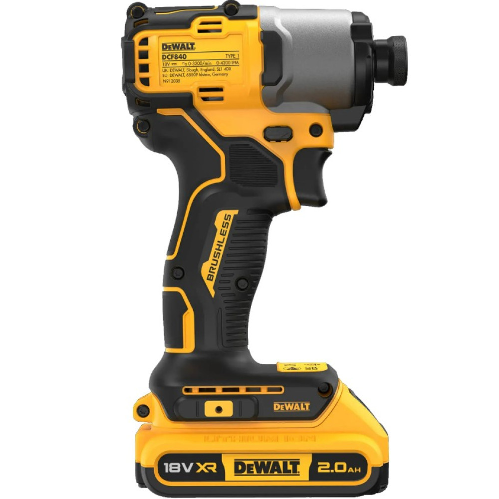 Шурупокрут акумуляторний ударний безщітковий DeWalt з АКБ та ЗП DCF840D2T