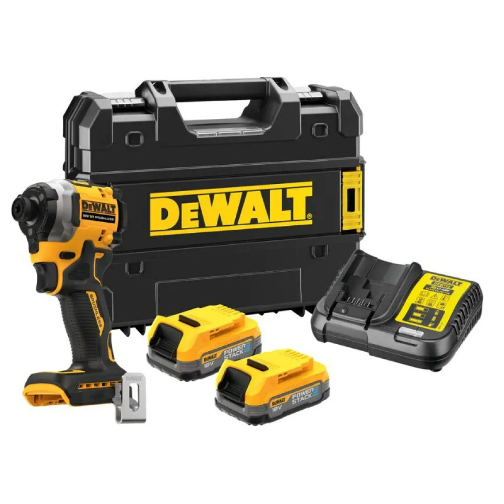 Шурупокрут акумуляторний ударний безщітковий DeWalt з АКБ та ЗП DCF850E2T