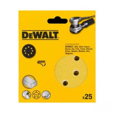 Шлифовальный круг самоклеющийся DeWalt 125 мм зерно 120, 25 шт (DT3115XM)