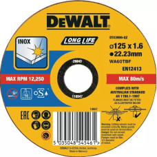 Круг отрезной DeWALT INOX Long Life 125х1.6х22.23 мм (DT43906)