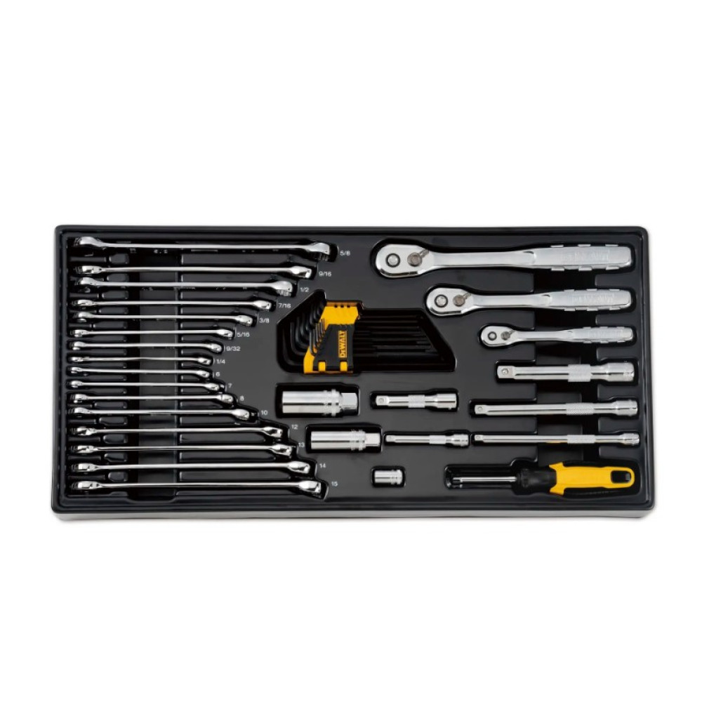 Набор головок, бит, шестигранных и накидных ключей DeWalt 1/4 3/8 1/2 341 предмет (DWMT45341-1)