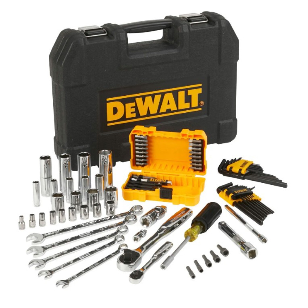 Набор головок, бит, шестигранных и накидных ключей DeWalt 1/4 и 3/8 89 предметов (DWMT73800-1)