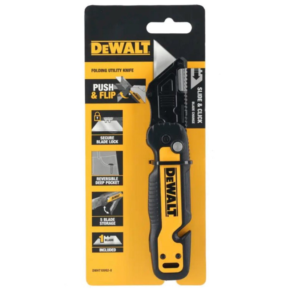Ніж складаний DeWalt з фіксованим лезом для оздоблювальних робіт (DWHT10992-0)