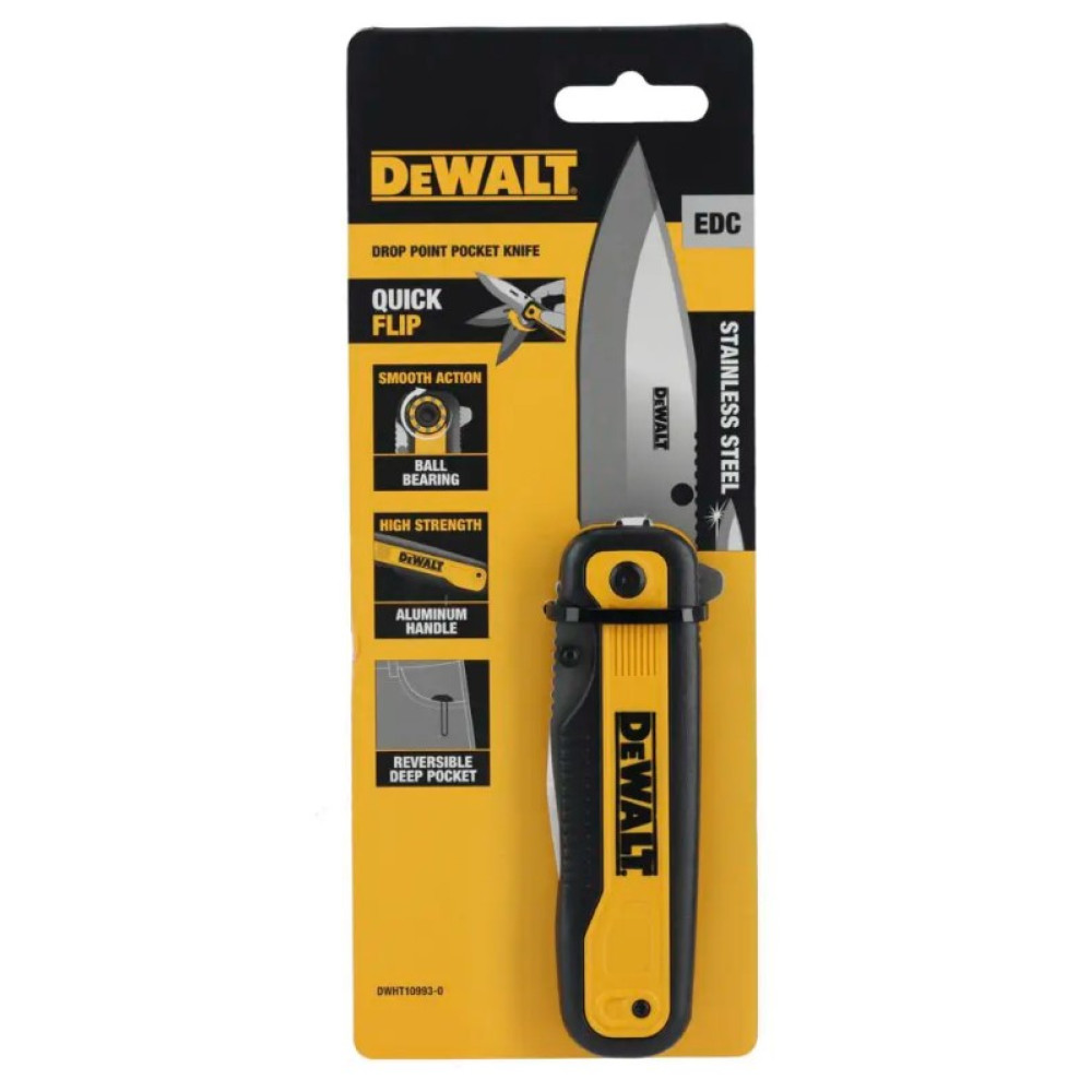 Ніж складаний DeWalt з довжиною леза 84 мм (DWHT10993-0)