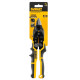 Ножницы по металлу DeWalt ERGO Aviation длиной 235 мм, прямые с короткими губками (DWHT14694-0)