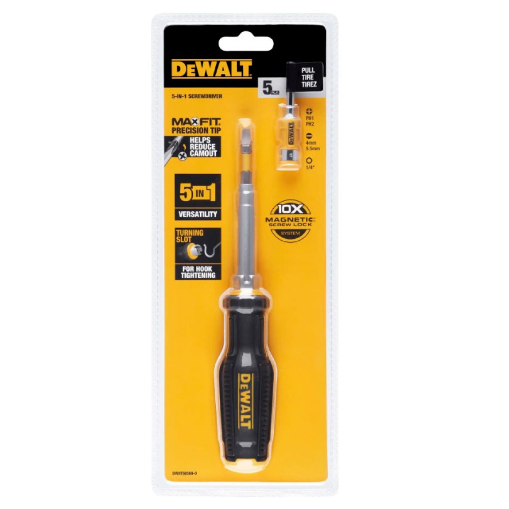 Викрутка – набір DeWALT FULL FIT 6 Way із двома змінними бітами (DWHT66569-0)
