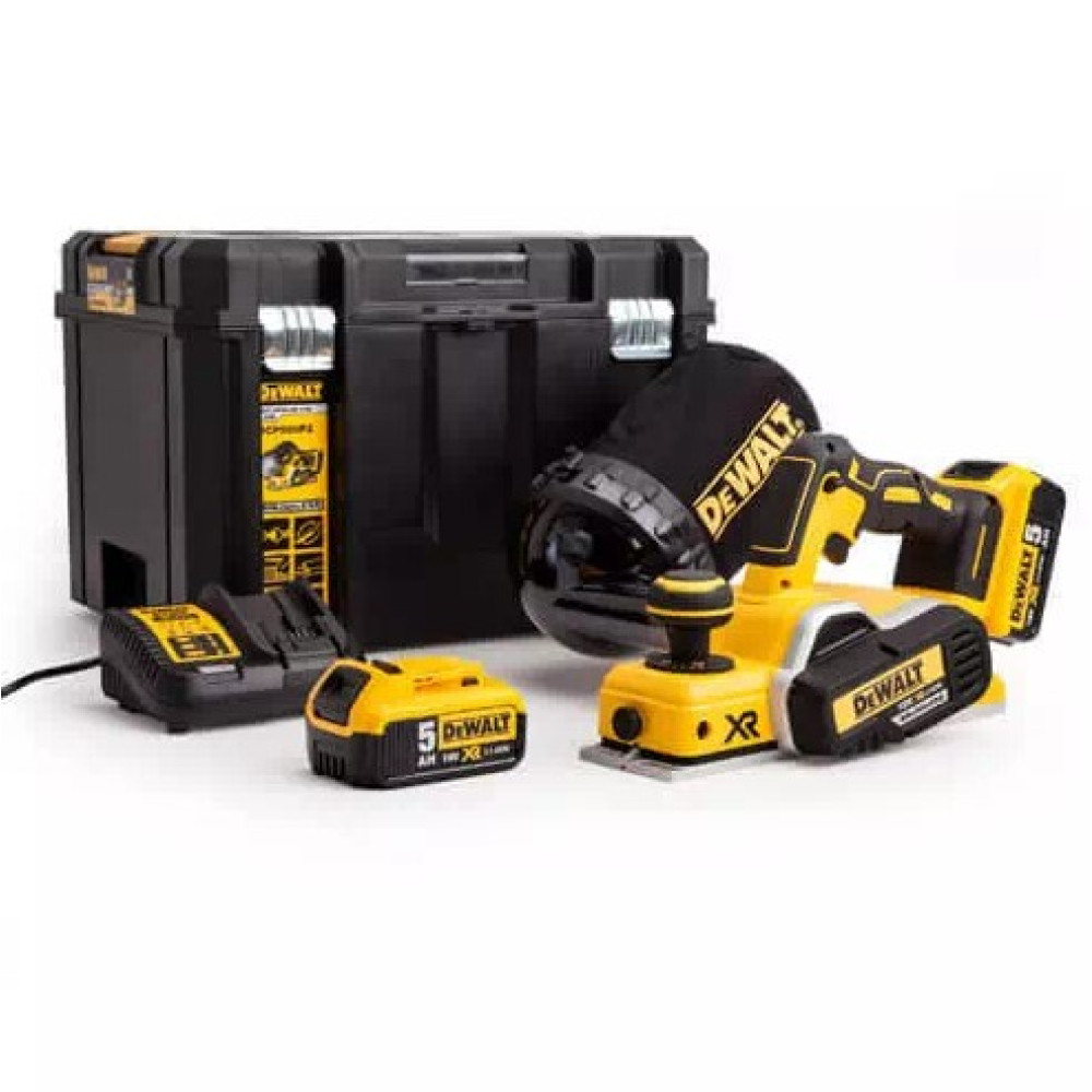 Рубанок аккумуляторный DeWalt с АКБ и ЗУ DCP580P2