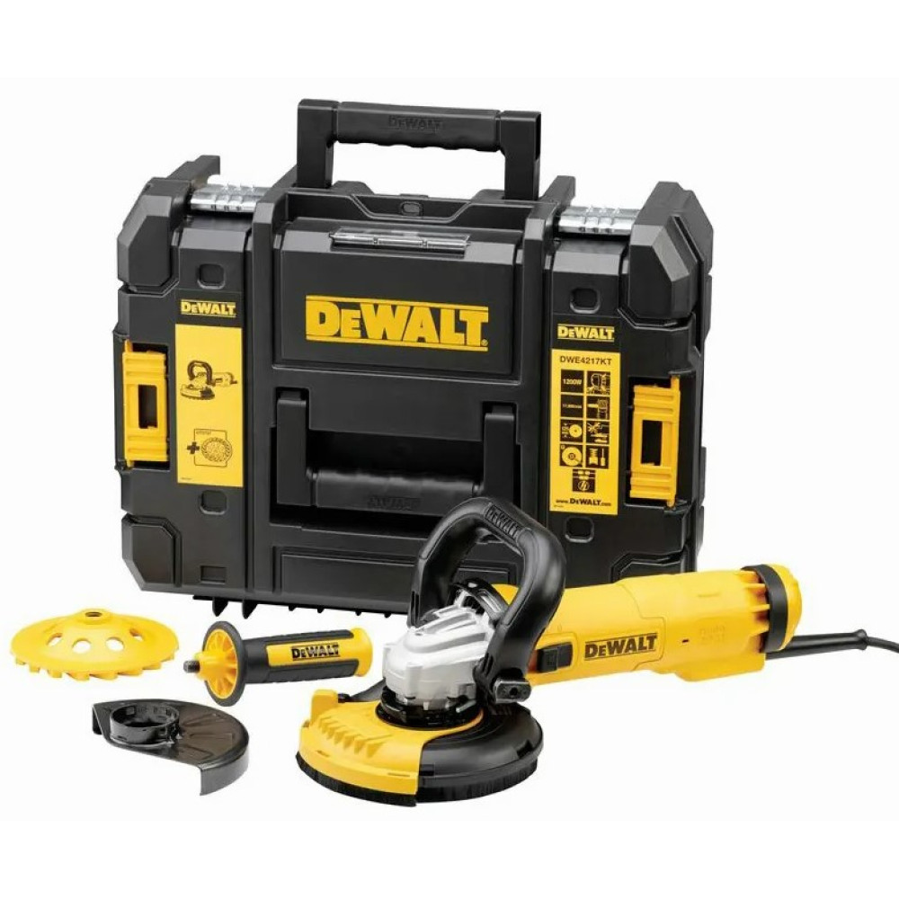 Шліфмашина кутова - болгарка мережева DeWalt DWE4217KT
