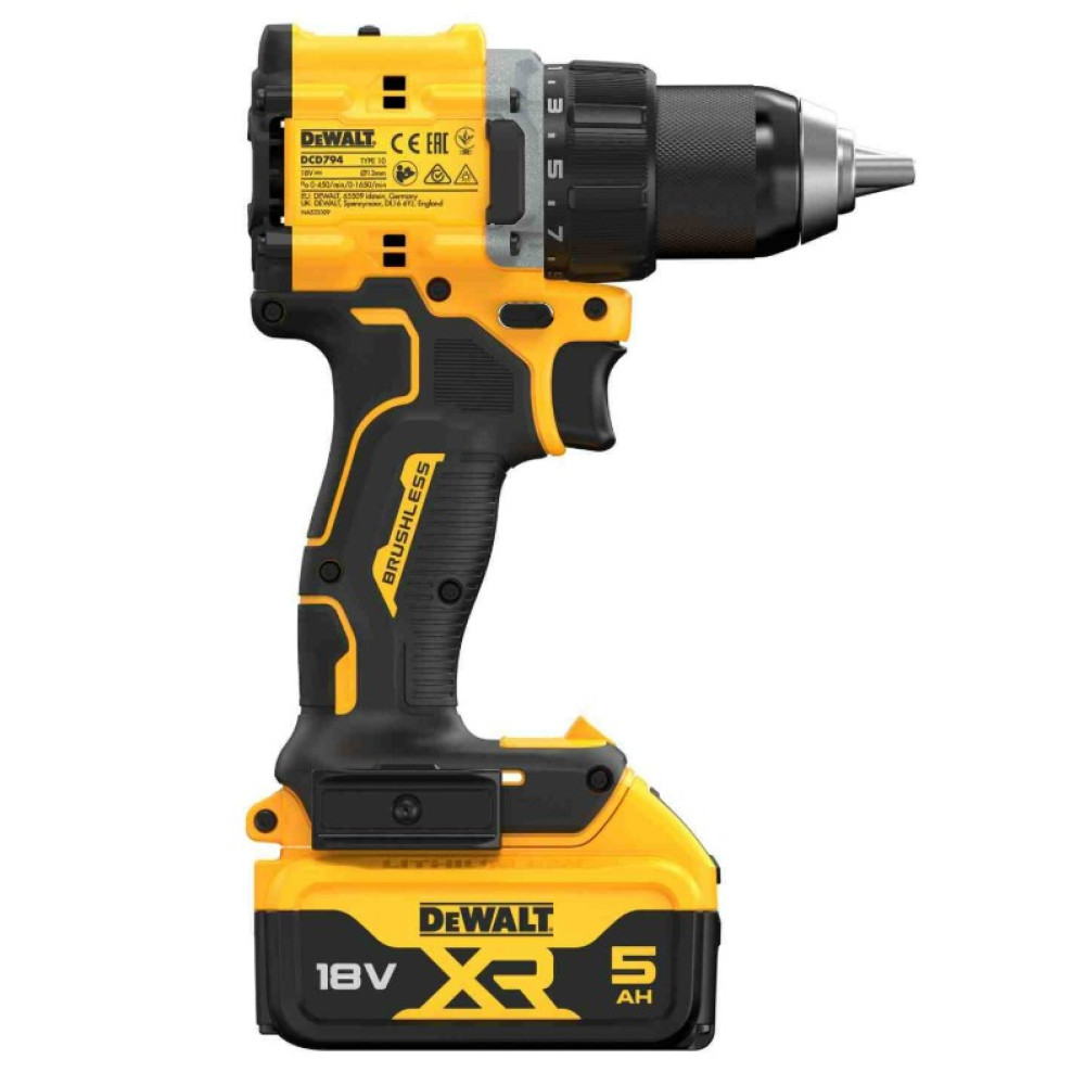 Дриль-шуруповерт DeWALT акумуляторний безщітковий з АКБ та ЗП DCD794P2T