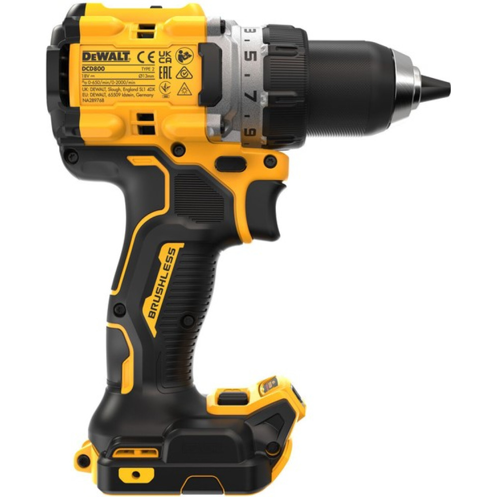 Дриль-шуруповерт акумуляторний безщітковий DeWalt з АКБ та ЗУ DCD800S2T