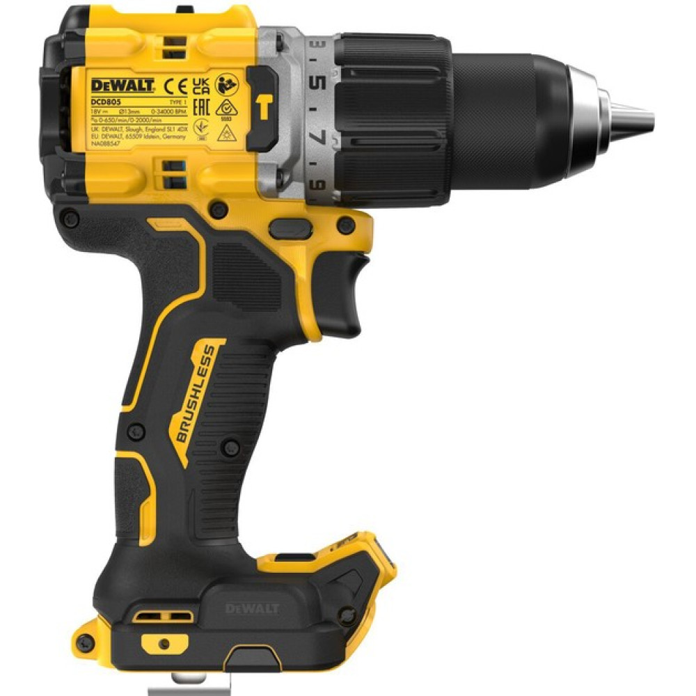 Дриль-шуруповерт акумуляторний безщітковий ударний DeWalt з АКБ та ЗУ DCD805S2T
