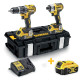 Набір з двох інструментів DeWalt безщіткових (DCK266P2+DCB184)