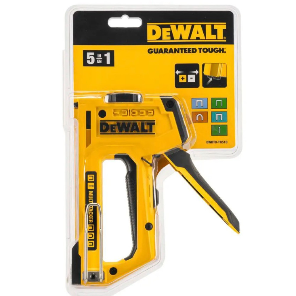 Степлер DeWalt MULTI TACKER 5 в 1 скоби тип A, G, H 6-14 мм, цвяхи J 12, 15 мм (DWHT0-TR510)
