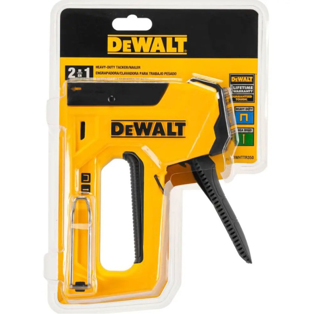 Степлер DeWalt Heavy Duty для скоб типа G 6-14 мм, гвоздей типа J 12, 15 мм (DWHTTR350-0)