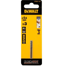 Сверло по металлу DeWalt BLACK & GOLD HSS-G 1.5 мм 3 шт (DT20511)