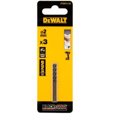 Сверло по металлу DeWalt BLACK & GOLD HSS-G 2 мм 3 шт (DT20512)