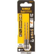 Сверло по металлу DeWalt EXTREME IMPACT Black & Gold HSS-G 3 мм 2 шт (DT20602)