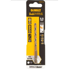 Сверло по металлу DeWalt EXTREME IMPACT Black & Gold 5.5 мм (DT20607)