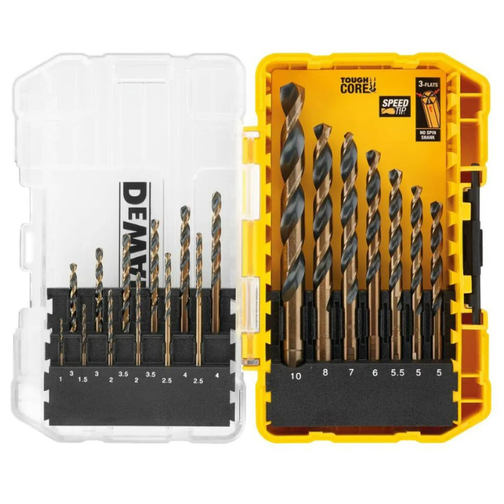 Набір свердел по металу DeWalt EXTREME BLACK & GOLD HSS-G (DT70728)