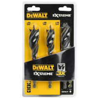 Набор сверл по дереву DeWalt спиральные EXTREME IMPACT 3 шт (DT90237)