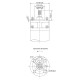 Насос центробежный скважинный DONGYIN 6SP60-16 380В 30кВт H 224(125)м Q 1300(1000)л/мин Ø145мм +пульт (из 3х частей) (7777733)