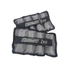Утяжелители EasyFit 2 х 2 кг для ног и рук с металлом (EF-AWTМ-200)