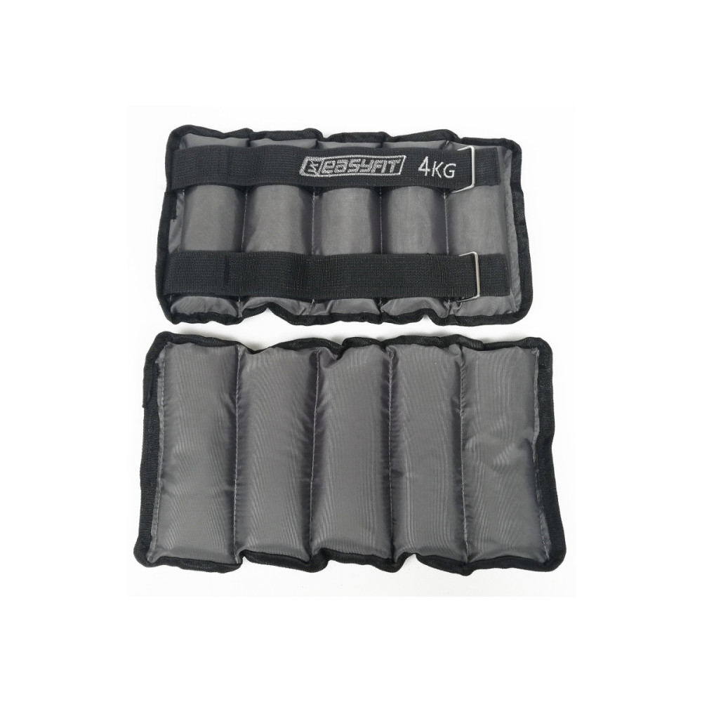 Утяжелители EasyFit 2 х 4 кг для ног и рук с металлом (EF-AWTМ-400)