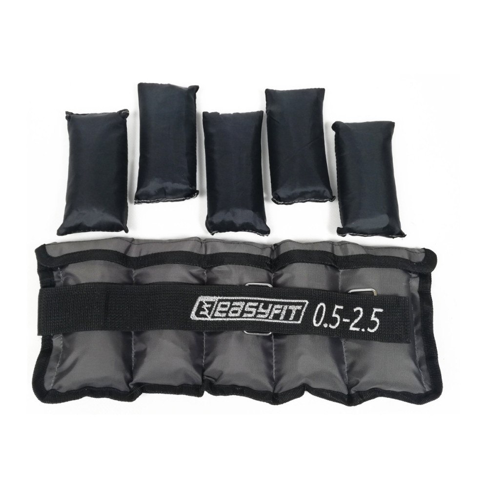 Утяжелители EasyFit 0,5-2,5 кг для ног и рук с металлом (EF-AWTМ-525)