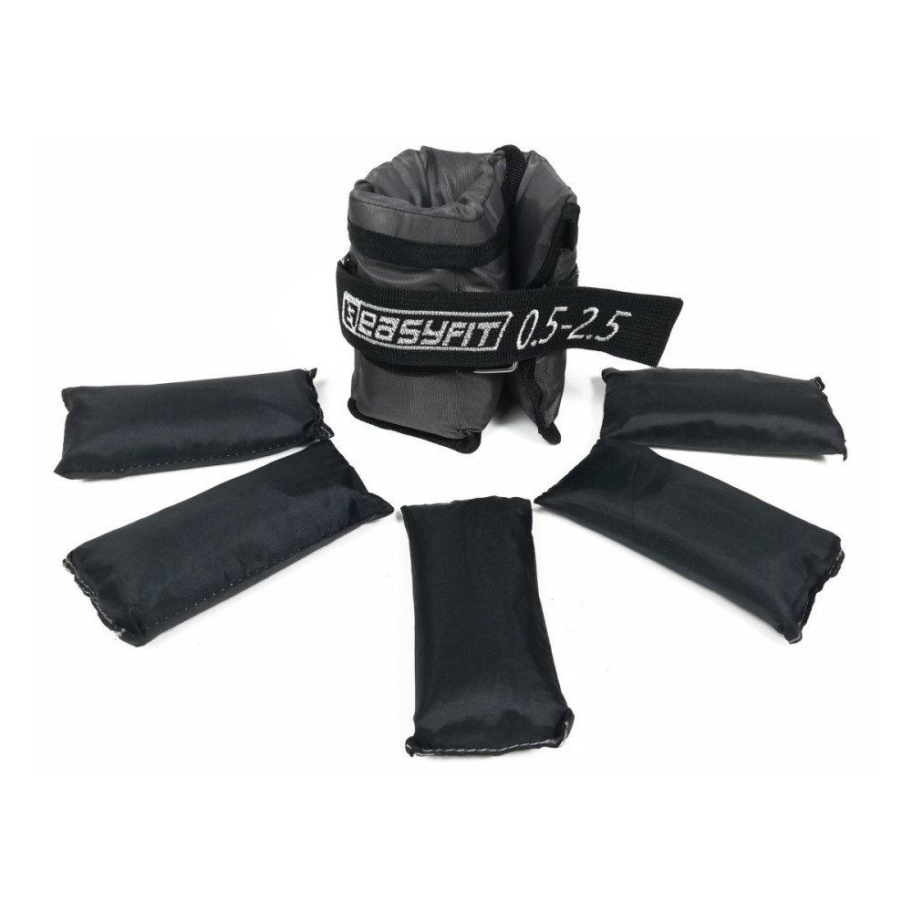 Утяжелители EasyFit 0,5-2,5 кг для ног и рук с металлом (EF-AWTМ-525)