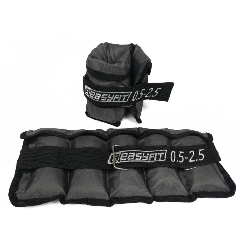 Утяжелители EasyFit 0,5-2,5 кг для ног и рук с металлом (EF-AWTМ-525)