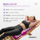 Масажний килимок Easyfit з подушкою (аплікатор Кузнєцова) Фіолетовий з білим (EF-2709-VW)