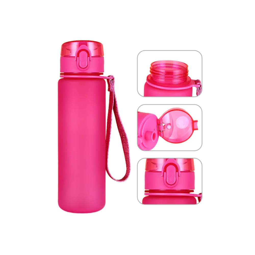 Бутылка для воды EasyFit AquaFlow 600 мл розовая (EF-7003-P)