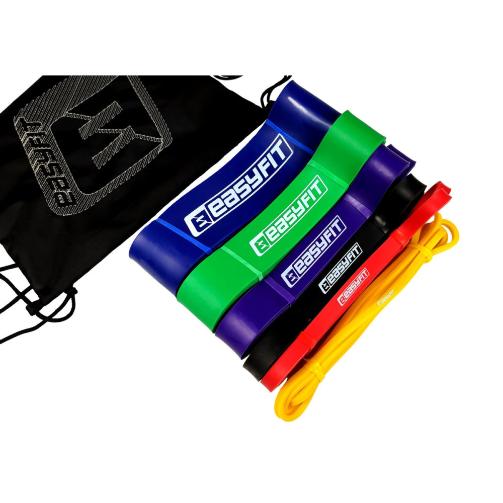 Резиновые петли EasyFit: набор 1-110 кг (6 шт) (EF-1116s)