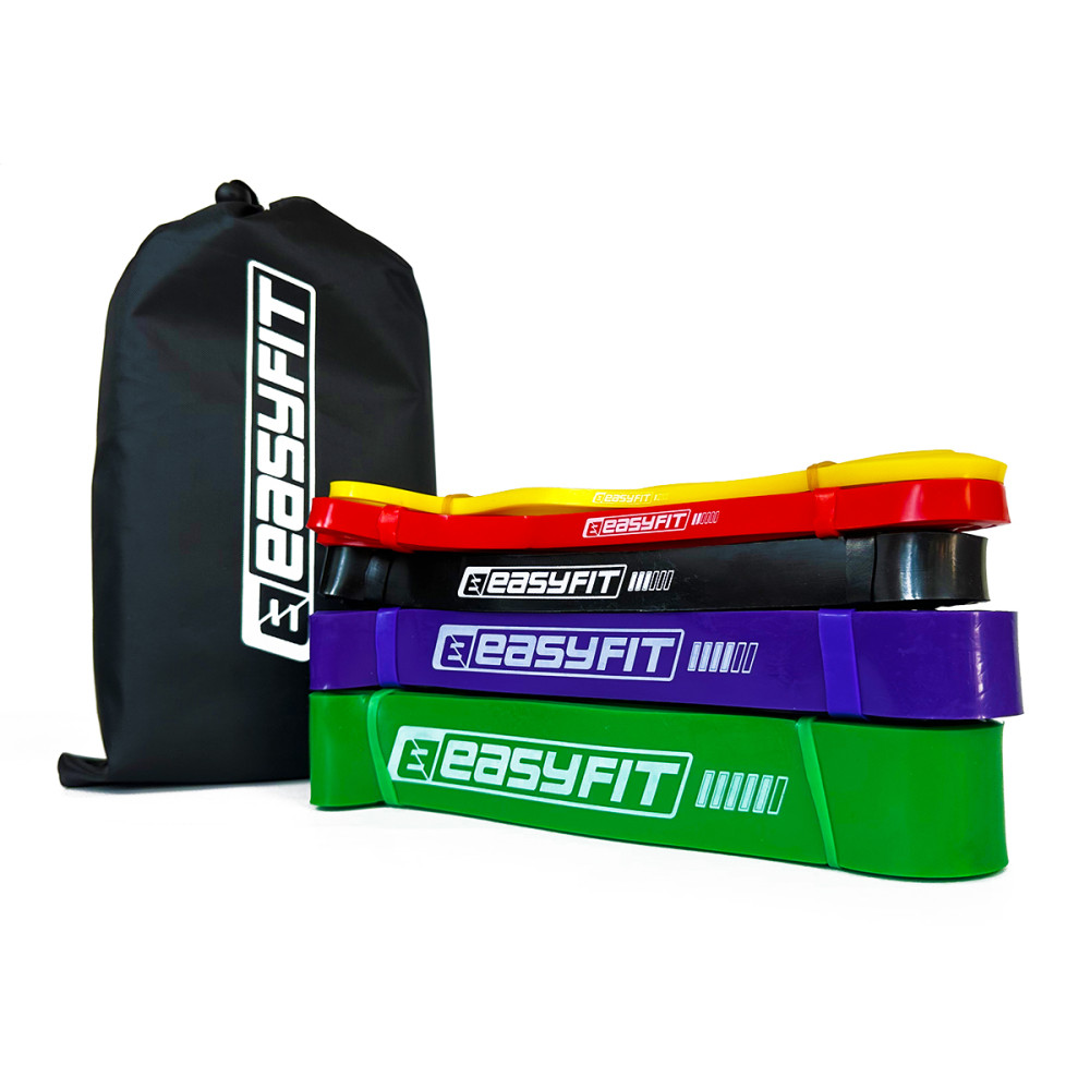 Резиновые петли EasyFit: набор 1-65 кг (5 шт) (EF-1655s)