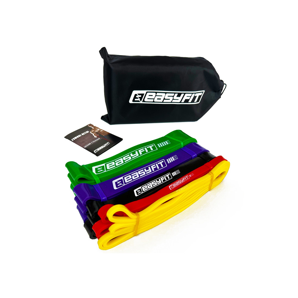 Резиновые петли EasyFit: набор 1-65 кг (5 шт) (EF-1655s)
